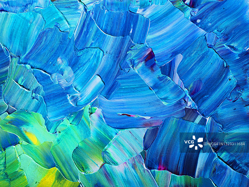 蓝绿色抽象绘画背景图片素材