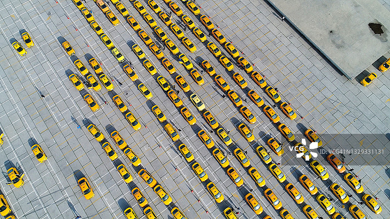 出租车鸟瞰图图片素材