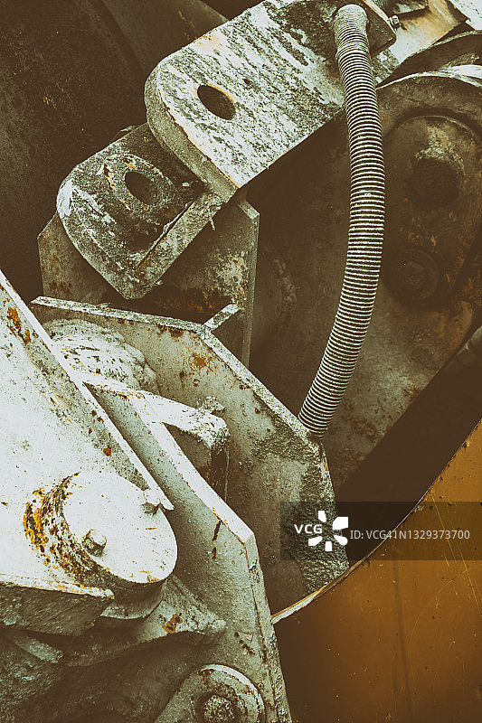 大型机械的组件连接图片素材