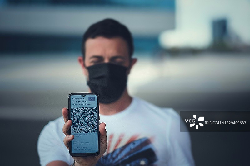 欧洲新冠疫情健康通行证图片素材