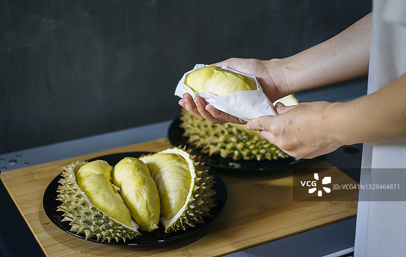 选择性聚焦：泰国榴莲——水果之王图片素材