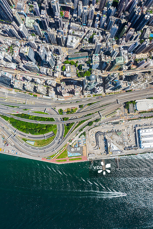 香港路口 Junction 的无人机视角图片素材