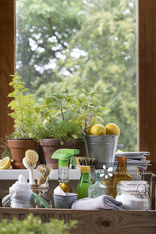 可持续的传统天然清洁家居用品图片素材
