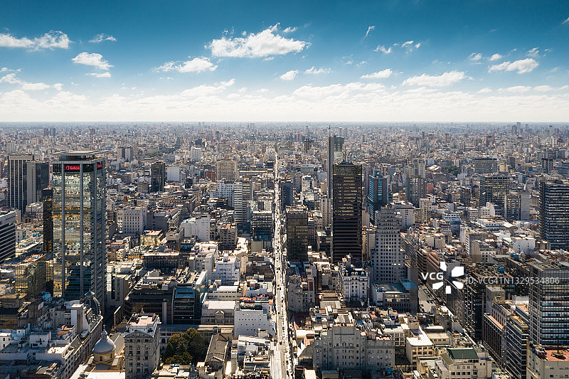 阿根廷布宜诺斯艾利斯鸟瞰图图片素材