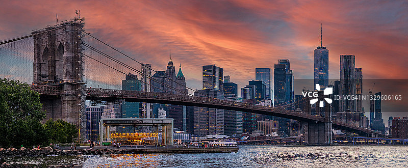 曼哈顿与布鲁克林大桥图片素材