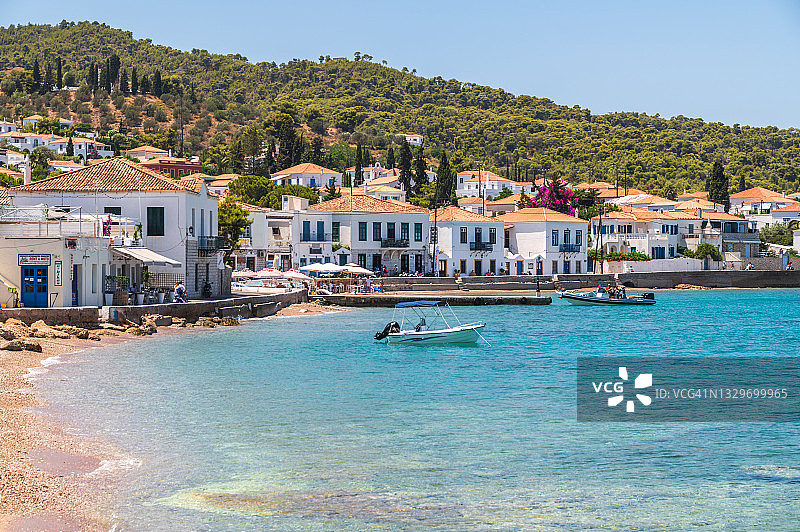 斯佩采斯岛沙滩，希腊图片素材