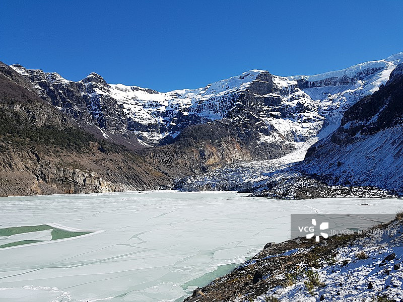 结冰的湖图片素材