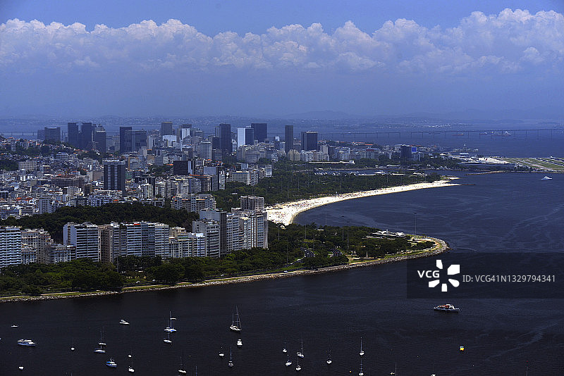 弗拉门戈公园和里约热内卢市中心图片素材