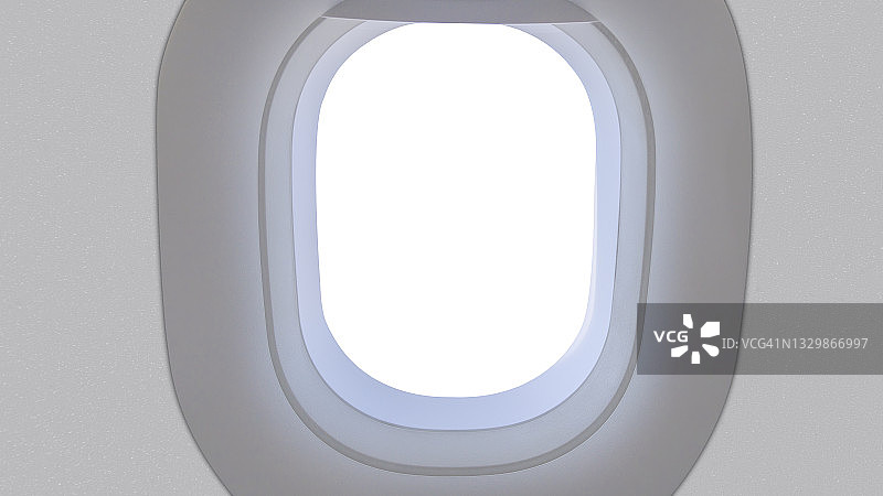 空舷窗或飞机窗户，带文字或产品位置图片素材