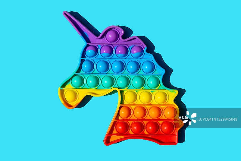 儿童解压玩具：独角兽按按乐图片素材