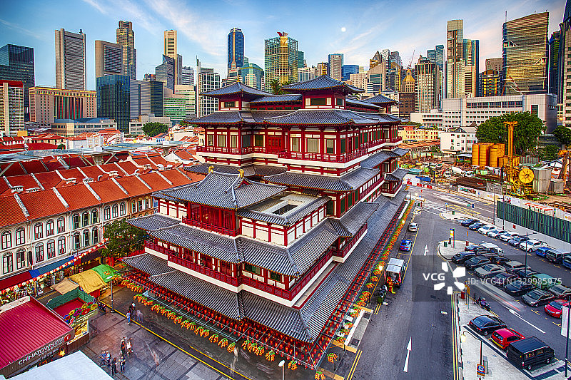 新加坡，佛牙寺龙华院图片素材