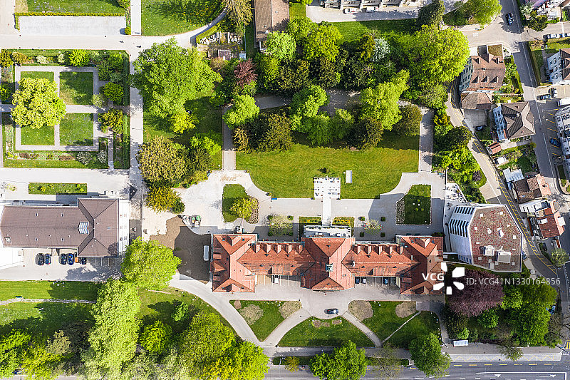 瑞士圣加仑市的航拍景色图片素材