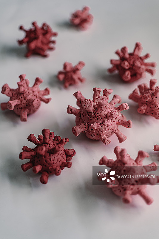 冠状病毒、新冠病毒、微生物学和病毒学概念图片素材