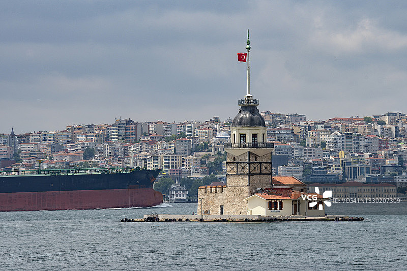 土耳其伊斯坦布尔的少女塔图片素材