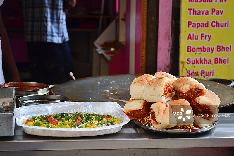 班加罗尔的印度小吃Dabeli图片素材