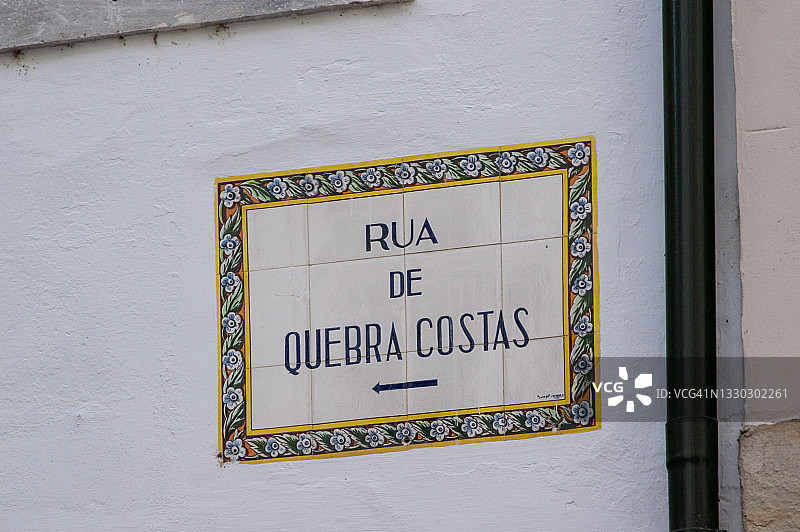 Rua de Quebra Costas街道标志图片素材
