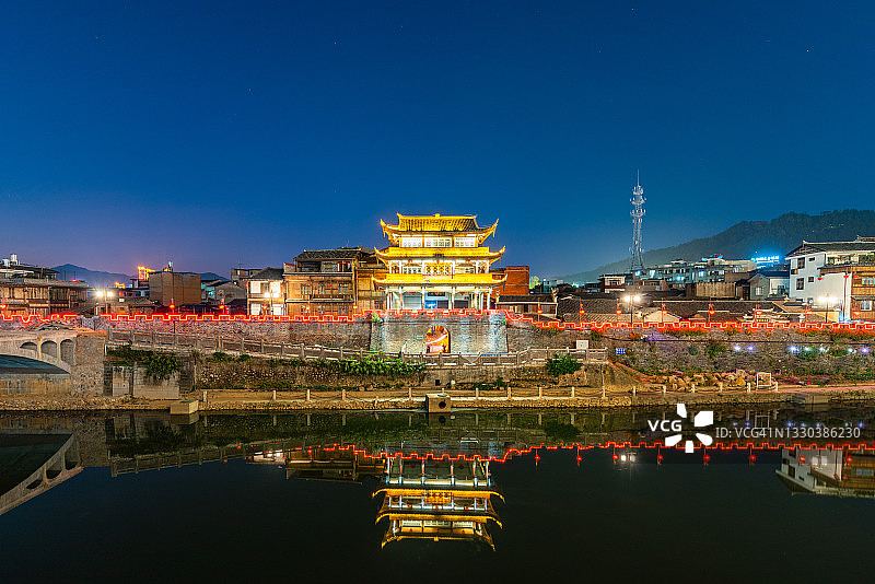 福建省龙岩市长汀县古镇图片素材