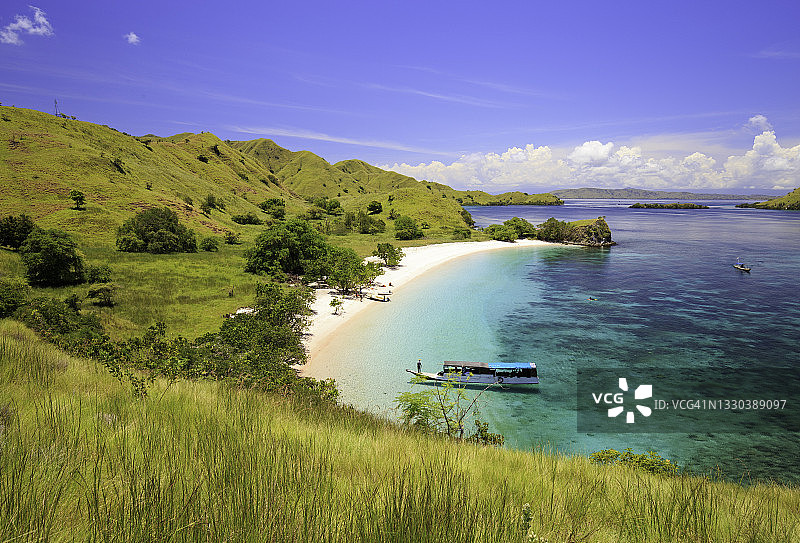 印度尼西亚科莫多粉色沙滩景色图片素材