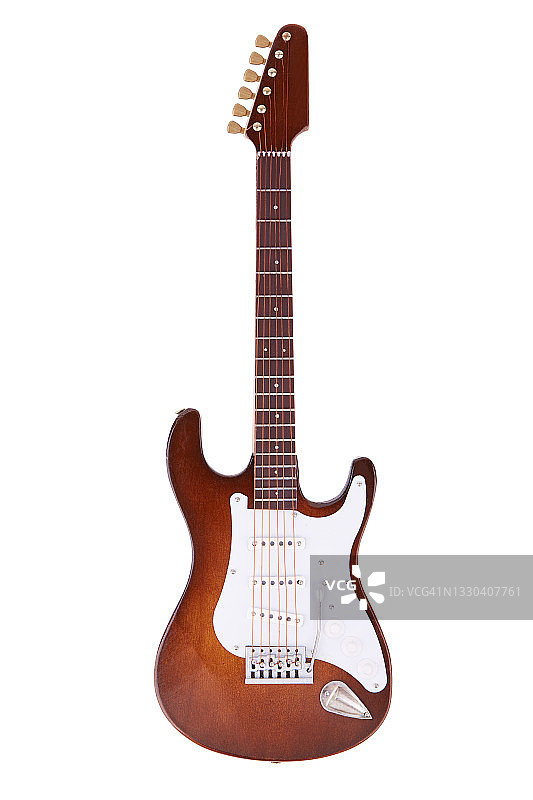 白色背景上的电吉他图片素材