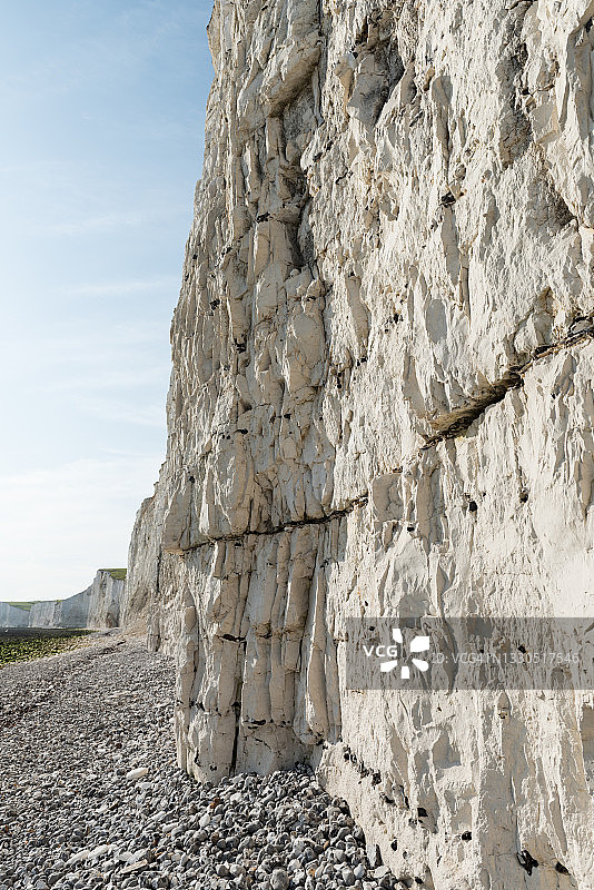 七姐妹崖白垩岩石面特写图片素材