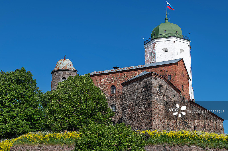 夏季阳光明媚的维堡岛城堡图片素材