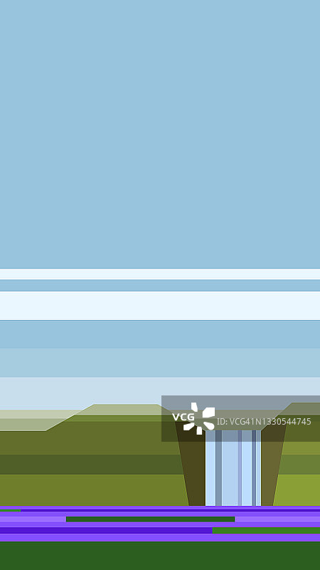 斯科加瀑布图片素材