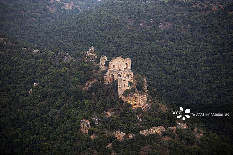 加利利山区的蒙福特城堡图片素材