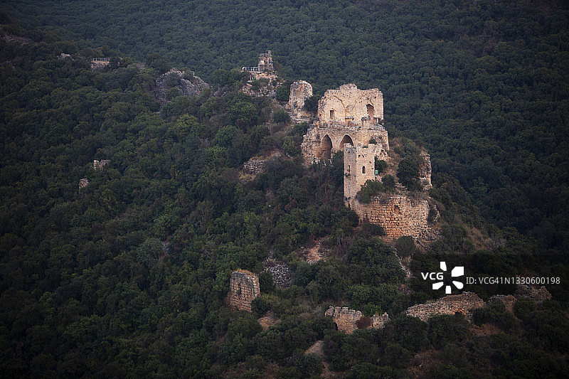 加利利山区的蒙福特城堡图片素材