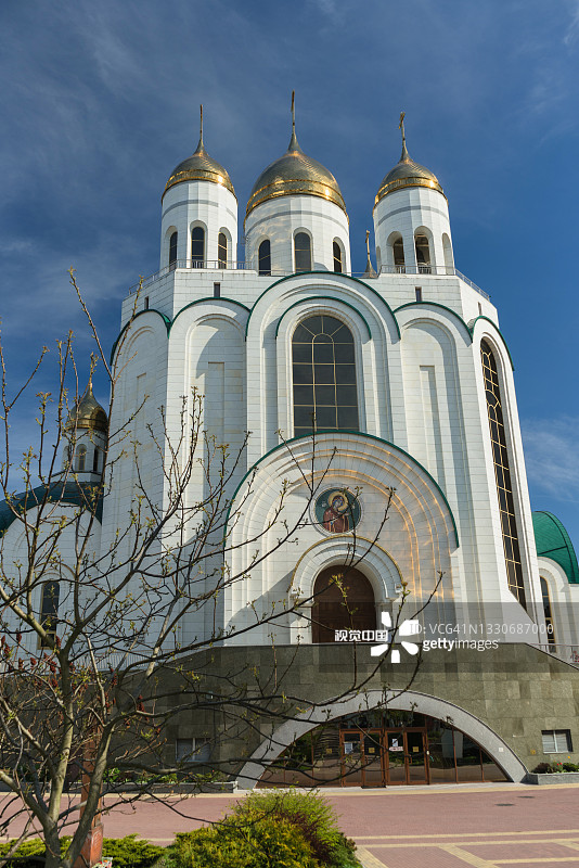 阳光明媚的救世主基督大教堂风光图片素材