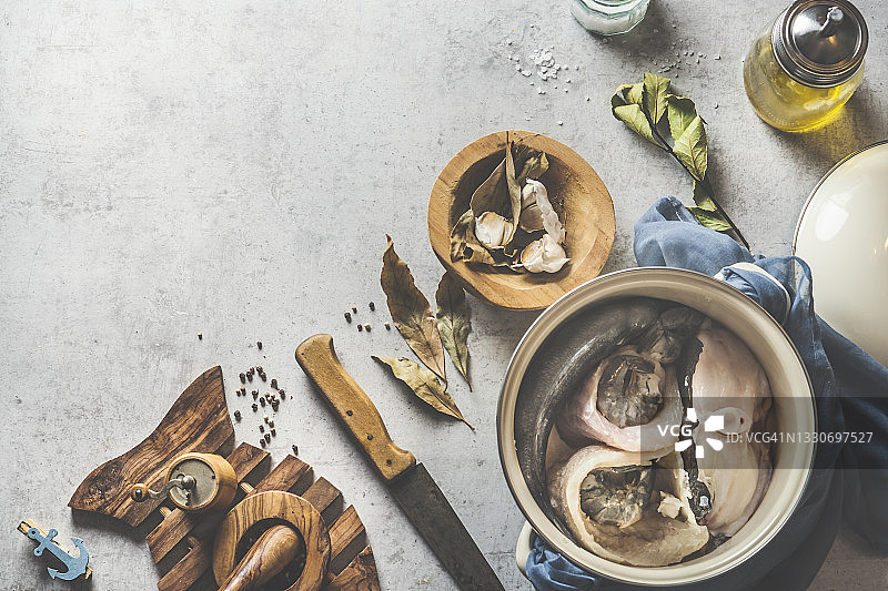 鱼汤食材美食背景图片素材