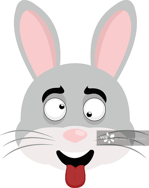 兔子表情符号矢量插画图片素材