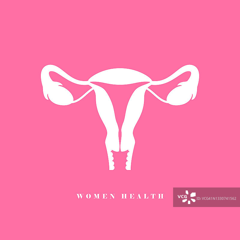 女性健康医疗标志子宫矢量图图片素材