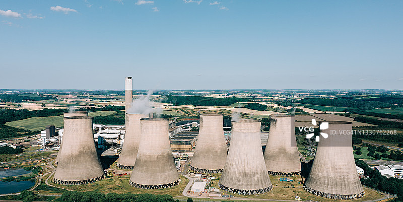 英国煤炭发电站航拍图片素材
