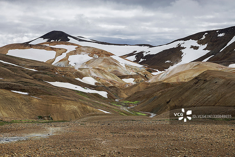 凯林加尔山火山地热山图片素材