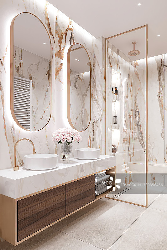 现代浴室内部图片素材