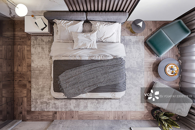 豪华现代卧室室内设计图片素材