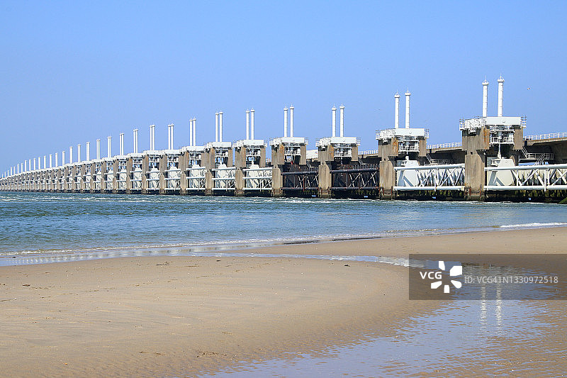 荷兰东斯凯尔特河防洪屏障图片素材