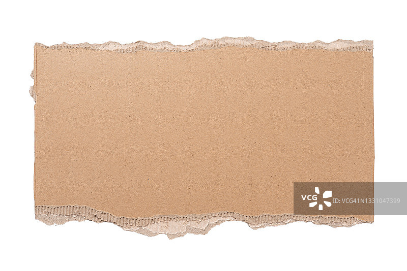 白色背景上撕裂的纸板图片素材