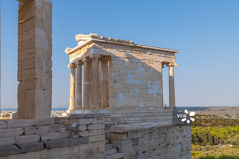 希腊雅典卫城的雅典娜·尼刻神庙图片素材