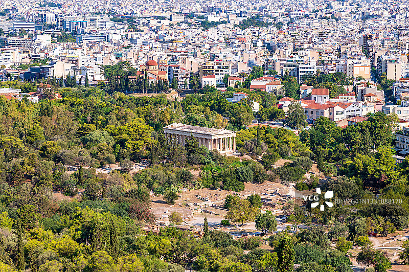 希腊雅典的古老赫淮斯托斯神庙图片素材