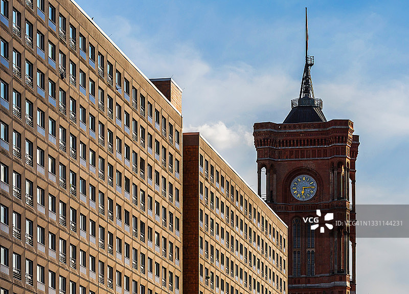 柏林市政厅与住宅楼（德国）图片素材