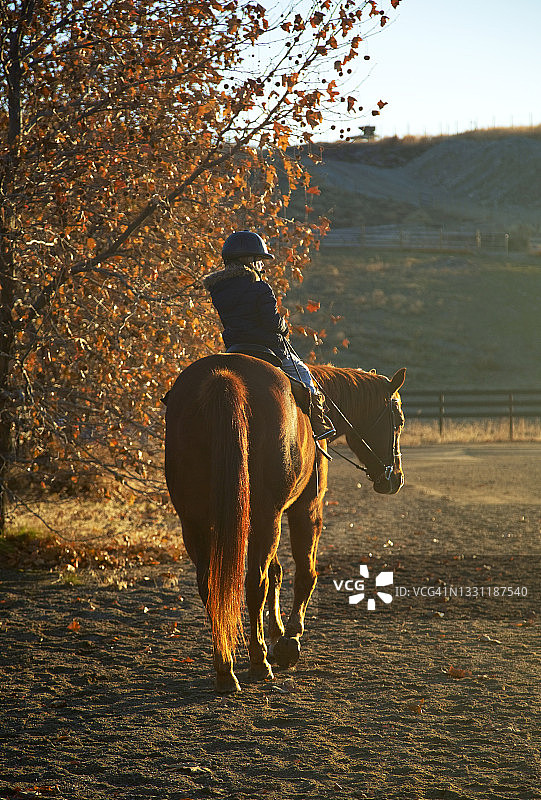 秋季骑马图片素材