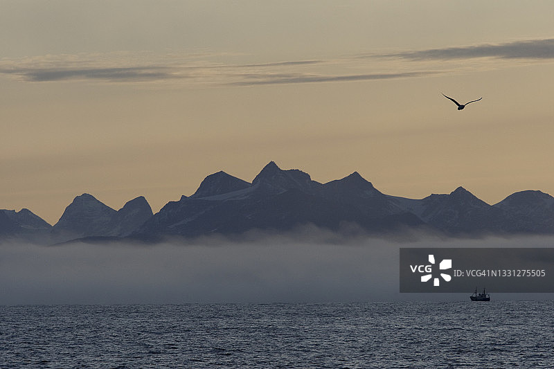 格陵兰卡科尔托克附近的峡湾图片素材