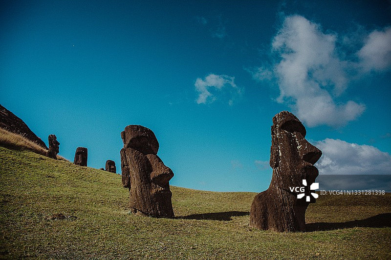 复活节岛上的拉诺拉拉库采石场图片素材