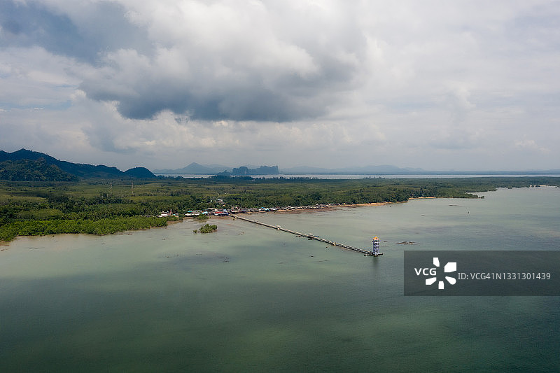 泰国南部董里府的里邦岛鸟瞰图片素材