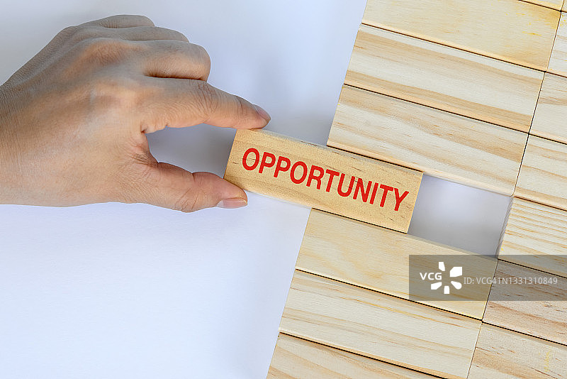 手指选择机会木块图片素材