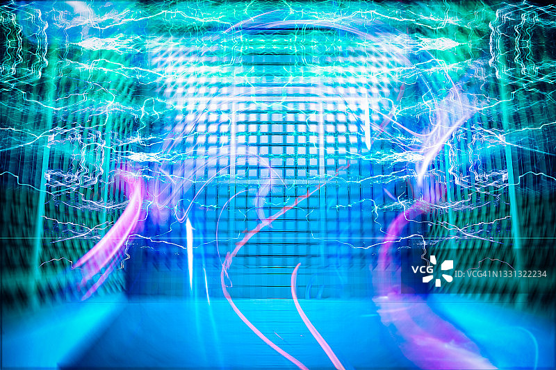 数据中心中的抽象能量图片素材