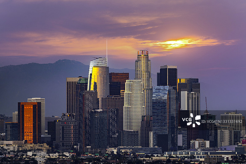 洛杉矶天际线图片素材