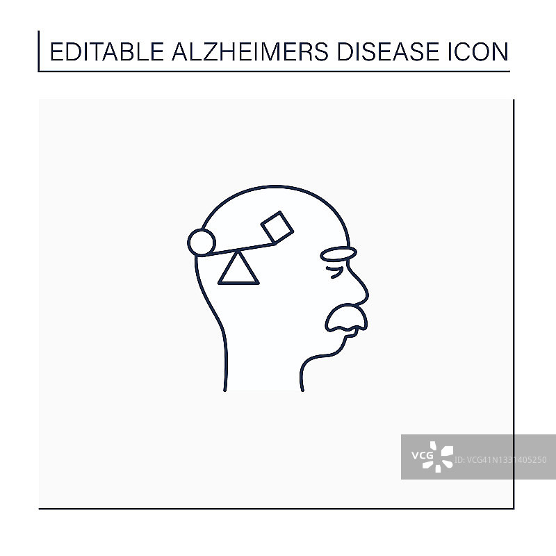 空间感知问题线性图标图片素材