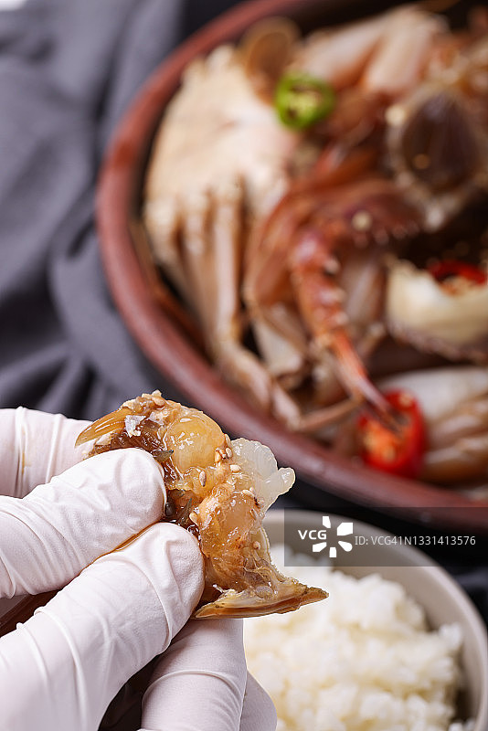 酱油腌红蟹图片素材